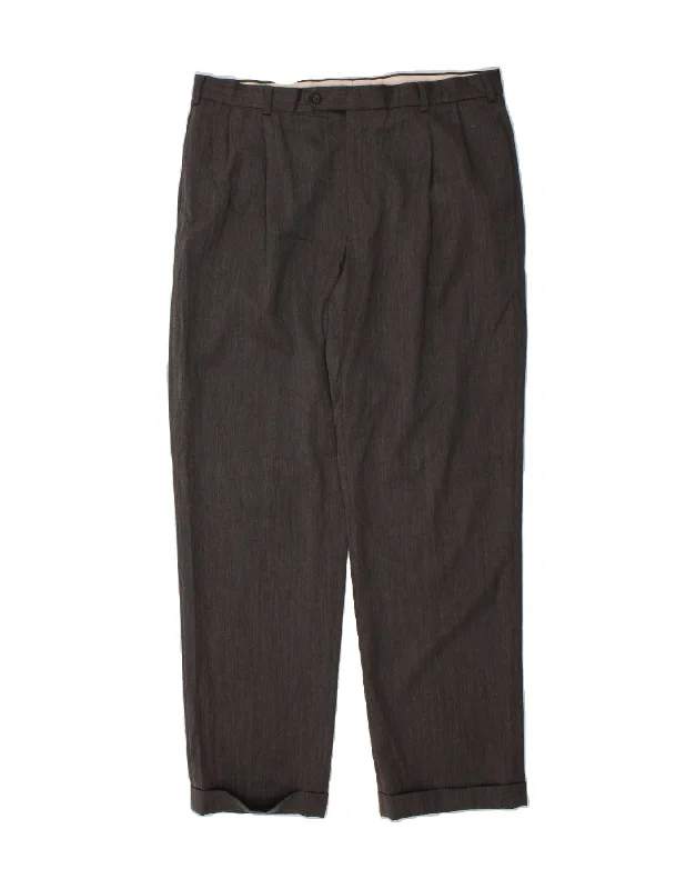 BROOKS BROTHERS Mens Madison Fit Pegged Suit Trousers W36 L32 Grey Wool High Waist Slim Fit Ankle Length High Waist Slim Fit Ankle Length BROOKS BROTHERS Mens Madison Fit Pegged Suit Trousers W36 L32 Grey Wool High Waist Slim Fit Ankle Length High Waist Slim Fit Ankle Length