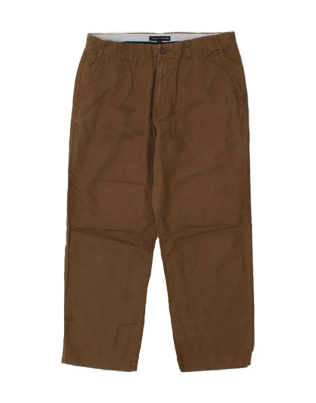 TOMMY HILFIGER Mens Straight Chino Trousers W36 L30 Brown Cotton Trousers Chinos Classic Trousers Chinos Classic TOMMY HILFIGER Mens Straight Chino Trousers W36 L30 Brown Cotton Trousers Chinos Classic Trousers Chinos Classic
