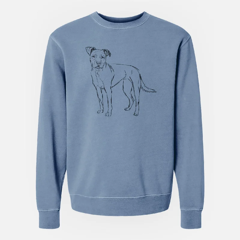 Doodled Mercy the American Staffordshire Terrier - Unisex Pigment Dyed Crew Sweatshirt Hoodie with Ribbed Neckline Snug Warm Hoodie with Ribbed Neckline Snug Warm Doodled Mercy the American Staffordshire Terrier - Unisex Pigment Dyed Crew Sweatshirt Hoodie with Ribbed Neckline Snug Warm Hoodie with Ribbed Neckline Snug Warm