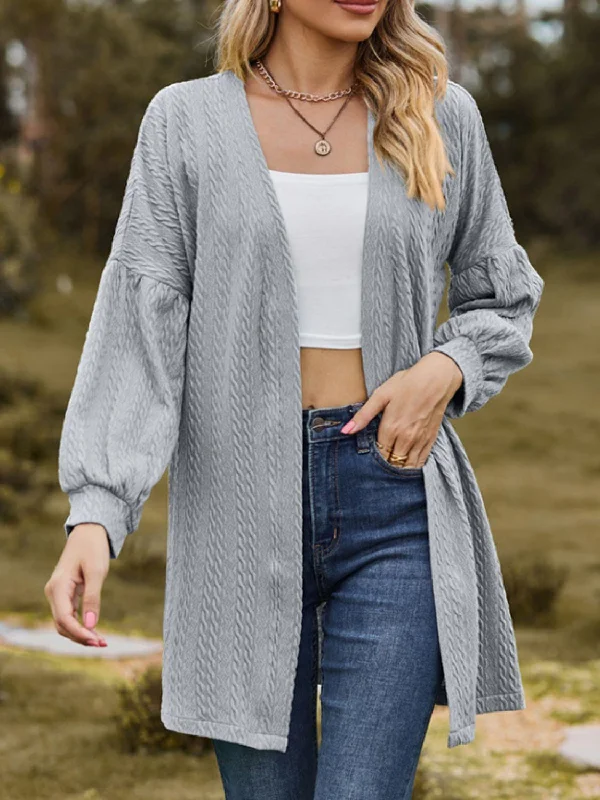 Textured Open Front Dropped Shoulder Cardigan Terry Terry Cloth Terry Knit Terry Terry Cloth Terry Knit Textured Open Front Dropped Shoulder Cardigan Terry Terry Cloth Terry Knit Terry Terry Cloth Terry Knit