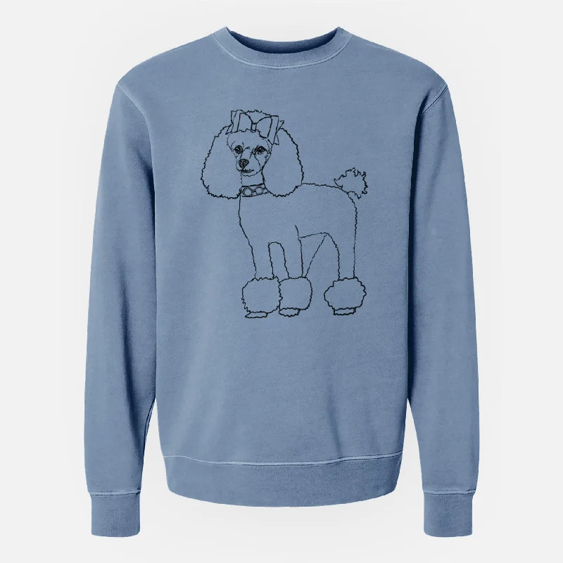 Doodled Lou Lou the Toy Poodle - Unisex Pigment Dyed Crew Sweatshirt Hoodie with Oversized Fit Loose Comfortable Hoodie with Oversized Fit Loose Comfortable Doodled Lou Lou the Toy Poodle - Unisex Pigment Dyed Crew Sweatshirt Hoodie with Oversized Fit Loose Comfortable Hoodie with Oversized Fit Loose Comfortable
