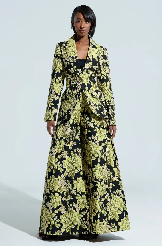 BUY MYSELF FLOWERS BROCADE TROUSER Trousers Cargo Utility Trousers Cargo Utility