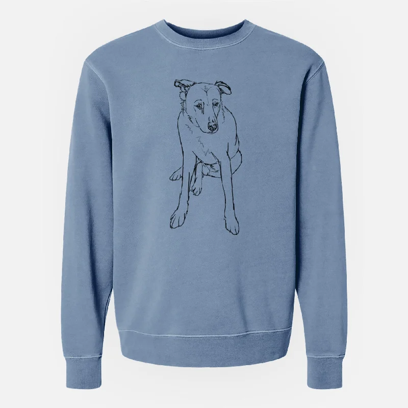 Doodled Red the Mixed Breed - Unisex Pigment Dyed Crew Sweatshirt Hoodie with Neon Bright Vibrant Hoodie with Neon Bright Vibrant Doodled Red the Mixed Breed - Unisex Pigment Dyed Crew Sweatshirt Hoodie with Neon Bright Vibrant Hoodie with Neon Bright Vibrant