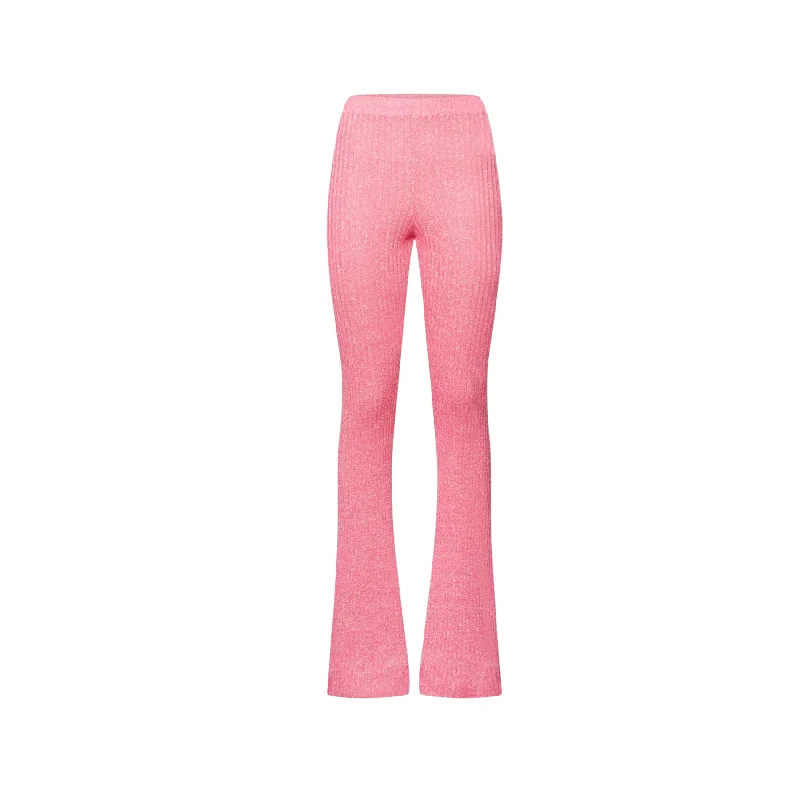 MSGM Trousers - Pink Trousers High Rise Slim Fit Trousers High Rise Slim Fit
