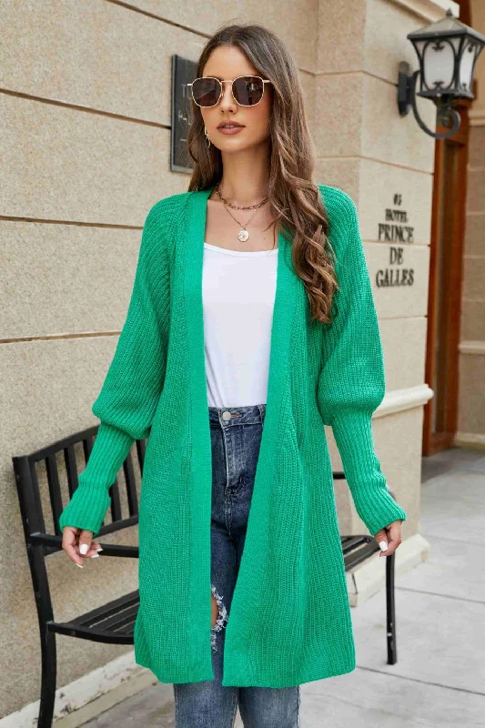 Open Front Lantern Sleeve Cardigan Oversized Loose Flowy Oversized Loose Flowy