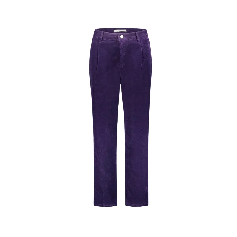 Trousers Arlette - Purple Trousers Leather Faux Trousers Leather Faux