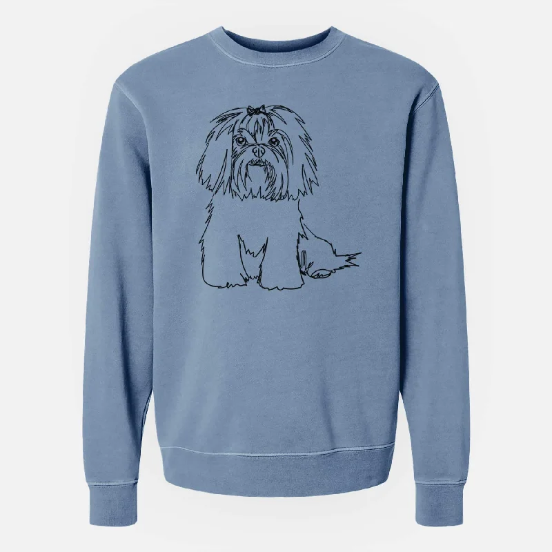 Doodled Maltese the - Unisex Pigment Dyed Crew Sweatshirt Hoodie with Fur Luxurious Winter Hoodie with Fur Luxurious Winter Doodled Maltese the - Unisex Pigment Dyed Crew Sweatshirt Hoodie with Fur Luxurious Winter Hoodie with Fur Luxurious Winter