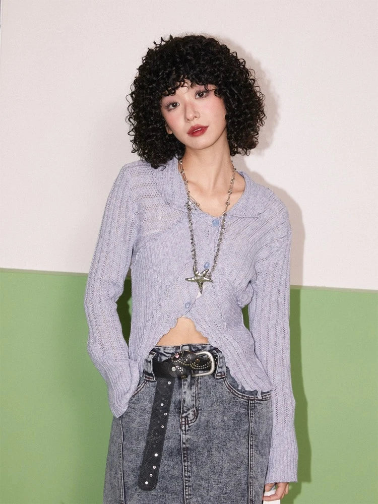 Tight wool knit cardigan【s0000007408】 Oversized Loose Flowy Oversized Loose Flowy