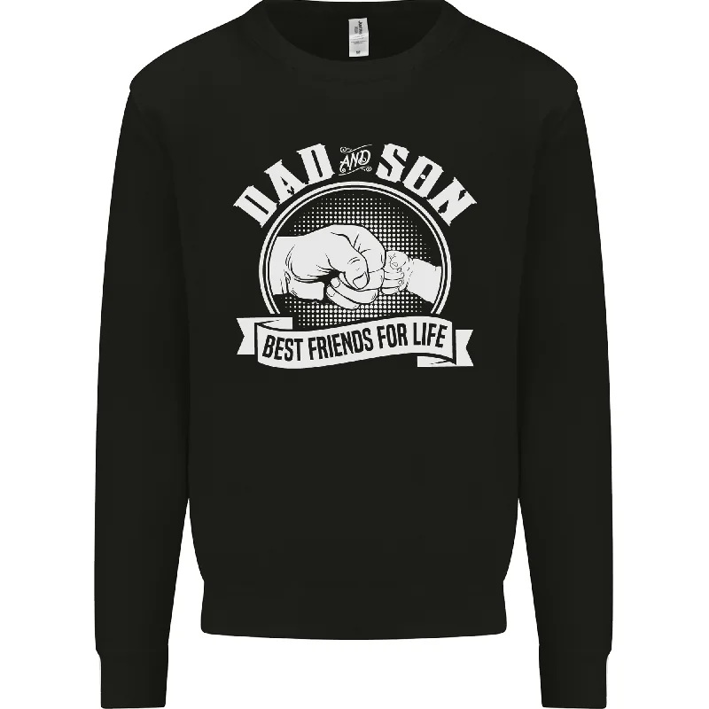 Dad & Son Best Friends for Life Mens Sweatshirt Jumper Hoodie with Set-In Sleeves Structured Classic Hoodie with Set-In Sleeves Structured Classic