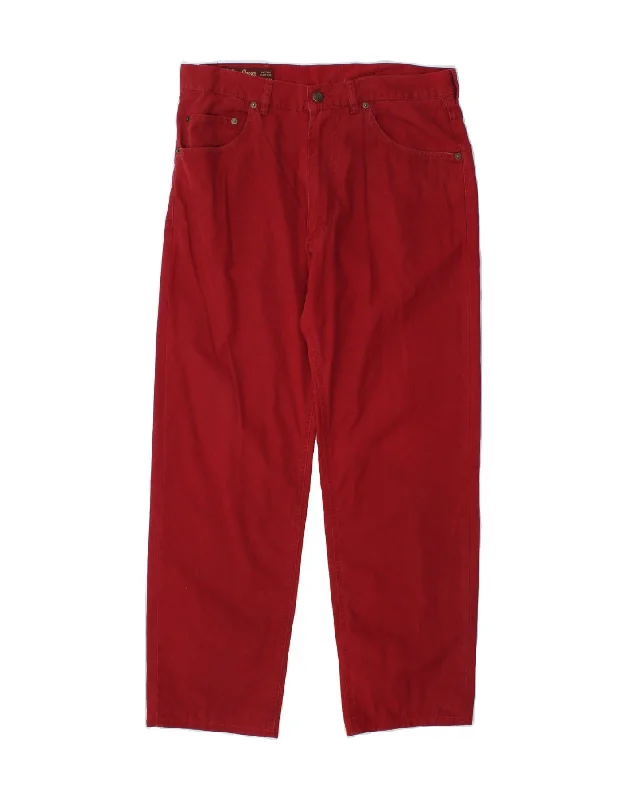 MARLBORO CLASSICS Mens Straight Casual Trousers W33 L29 Red Cotton Trousers Evening Elegant Trousers Evening Elegant MARLBORO CLASSICS Mens Straight Casual Trousers W33 L29 Red Cotton Trousers Evening Elegant Trousers Evening Elegant