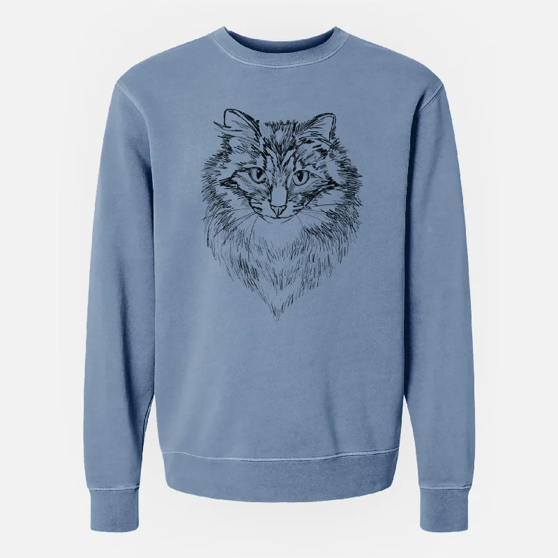 Doodled Jazmine the Long Hair Tabby - Unisex Pigment Dyed Crew Sweatshirt Hoodie with Contrast Stitching Detailed Premium Hoodie with Contrast Stitching Detailed Premium Doodled Jazmine the Long Hair Tabby - Unisex Pigment Dyed Crew Sweatshirt Hoodie with Contrast Stitching Detailed Premium Hoodie with Contrast Stitching Detailed Premium