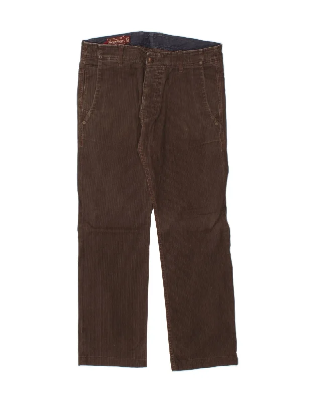 MARLBORO CLASSICS Mens Straight Chino Trousers W33 L30 Brown Striped Trousers practical durable Trousers practical durable MARLBORO CLASSICS Mens Straight Chino Trousers W33 L30 Brown Striped Trousers practical durable Trousers practical durable