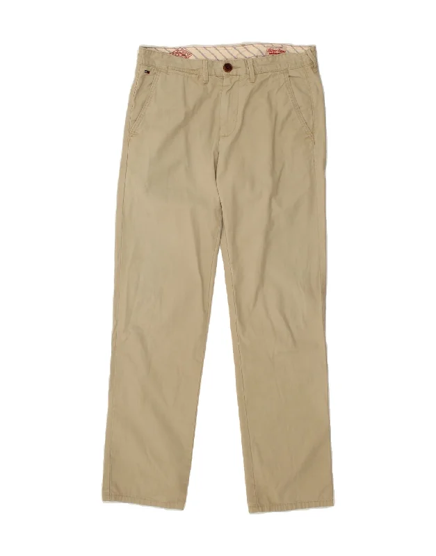 TOMMY HILFIGER Mens Straight Chino Trousers W30 L32 Beige Cotton Trousers Trousers Formal Trousers Trousers Formal TOMMY HILFIGER Mens Straight Chino Trousers W30 L32 Beige Cotton Trousers Trousers Formal Trousers Trousers Formal