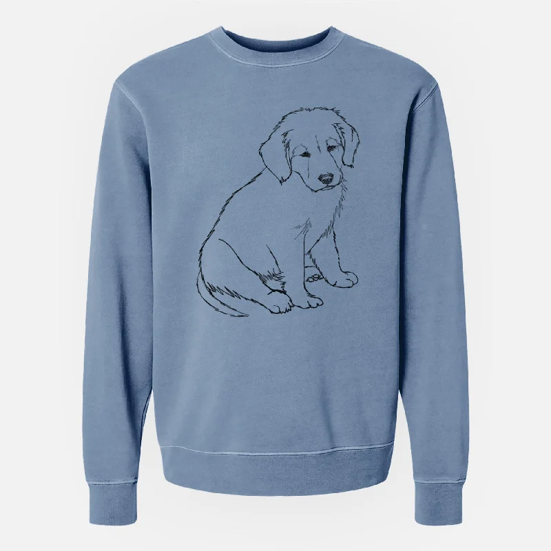 Doodled Jakearoni the Golden Retriever Puppy - Unisex Pigment Dyed Crew Sweatshirt Hoodie with Mock Neck Collared Structured Hoodie with Mock Neck Collared Structured Doodled Jakearoni the Golden Retriever Puppy - Unisex Pigment Dyed Crew Sweatshirt Hoodie with Mock Neck Collared Structured Hoodie with Mock Neck Collared Structured