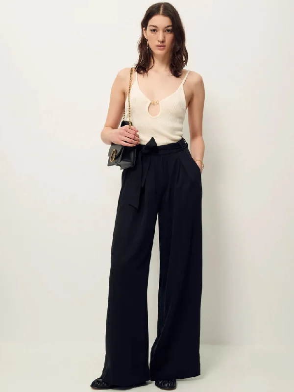 Sessun Rim Trousers in Black Trousers Mesh Breathable Trousers Mesh Breathable
