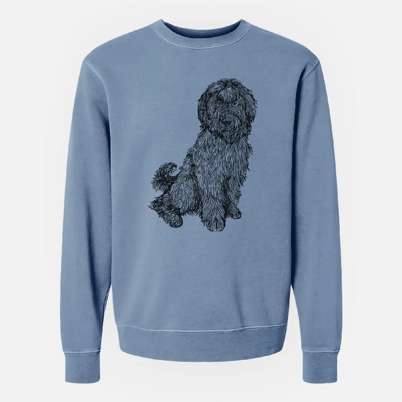 Doodled Luna the Briard - Unisex Pigment Dyed Crew Sweatshirt Hoodie with Belted Waist Structured Tailored Hoodie with Belted Waist Structured Tailored Doodled Luna the Briard - Unisex Pigment Dyed Crew Sweatshirt Hoodie with Belted Waist Structured Tailored Hoodie with Belted Waist Structured Tailored