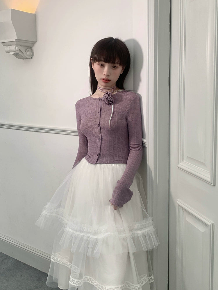 Purple knit cardigan【s0000007611】 Boat Neck Shawl Collar Notched Collar Boat Neck Shawl Collar Notched Collar Purple knit cardigan【s0000007611】 Boat Neck Shawl Collar Notched Collar Boat Neck Shawl Collar Notched Collar