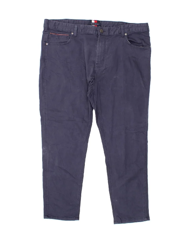 TOMMY HILFIGER Mens Slim Casual Trousers W40 L30 Navy Blue Cotton Trousers cozy soft Trousers cozy soft TOMMY HILFIGER Mens Slim Casual Trousers W40 L30 Navy Blue Cotton Trousers cozy soft Trousers cozy soft