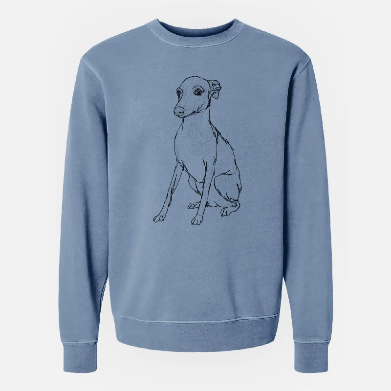 Doodled Winston the Italian Greyhound Puppy - Unisex Pigment Dyed Crew Sweatshirt Hoodie with Cuffed Sleeves Snug Secure Hoodie with Cuffed Sleeves Snug Secure Doodled Winston the Italian Greyhound Puppy - Unisex Pigment Dyed Crew Sweatshirt Hoodie with Cuffed Sleeves Snug Secure Hoodie with Cuffed Sleeves Snug Secure