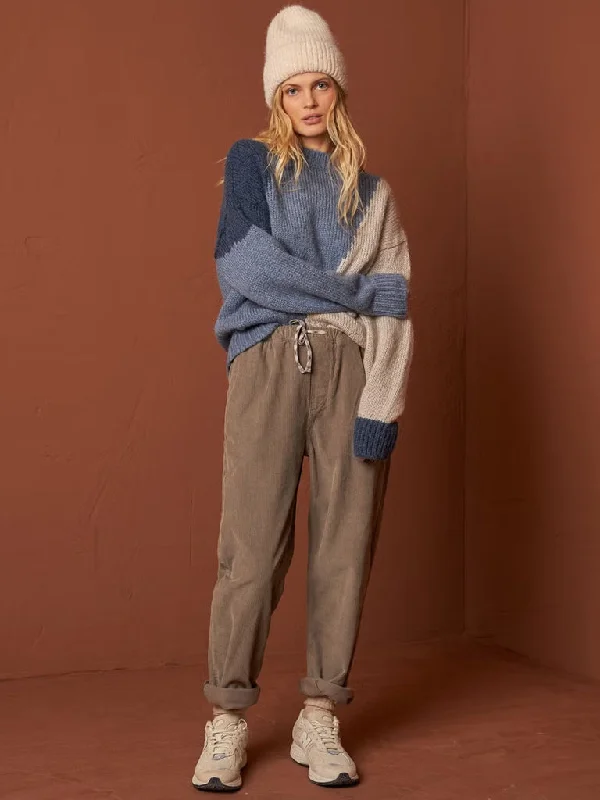 Indi & Cold Cord Trousers in Cement Trousers Yoga Stretchy Trousers Yoga Stretchy