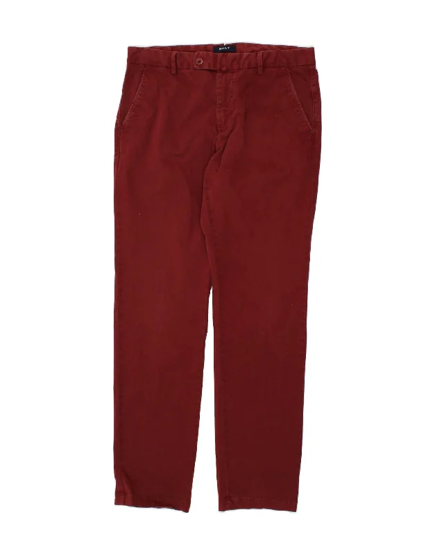 GANT Mens Tapered Suit Trousers W34 L34 Red Cotton Trousers fashionable chic Trousers fashionable chic GANT Mens Tapered Suit Trousers W34 L34 Red Cotton Trousers fashionable chic Trousers fashionable chic