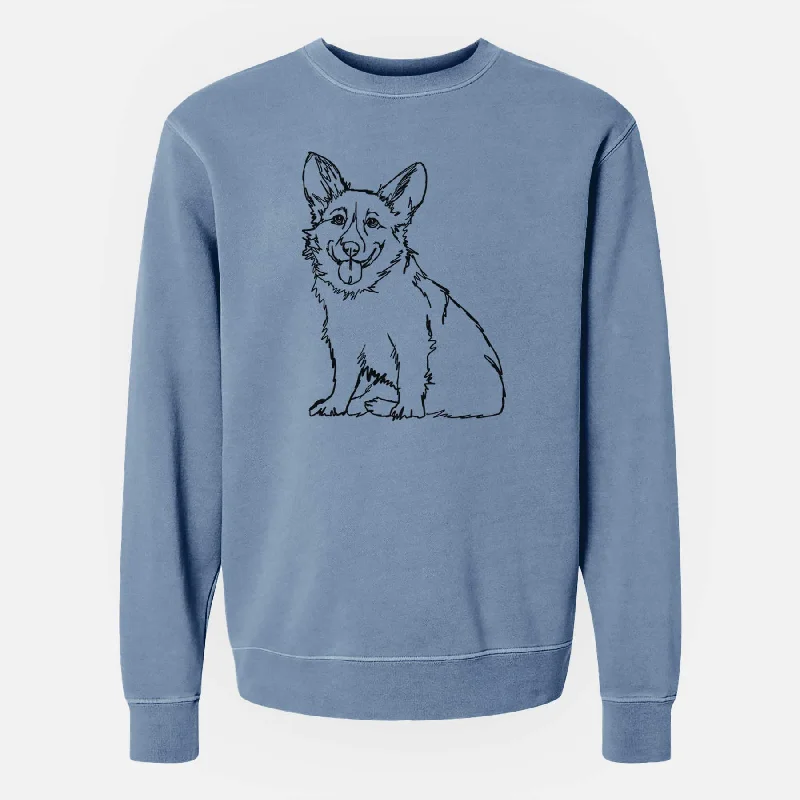 Doodled Corgi the - Unisex Pigment Dyed Crew Sweatshirt Hoodie with Camouflage Military Edgy Hoodie with Camouflage Military Edgy Doodled Corgi the - Unisex Pigment Dyed Crew Sweatshirt Hoodie with Camouflage Military Edgy Hoodie with Camouflage Military Edgy