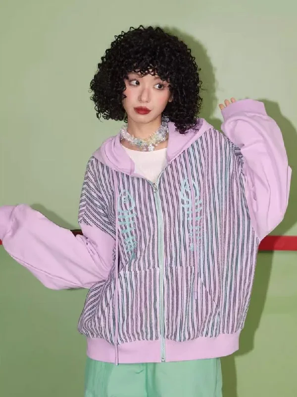 Chain Embroidery Hooded Cardigan【s0000007110】 Zippered Buttoned Snapped Zippered Buttoned Snapped Chain Embroidery Hooded Cardigan【s0000007110】 Zippered Buttoned Snapped Zippered Buttoned Snapped