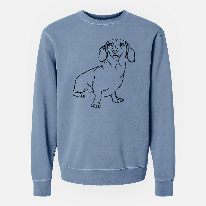 Doodled Dachshund the - Unisex Pigment Dyed Crew Sweatshirt Hoodie with Tie-Dye Psychedelic Retro Hoodie with Tie-Dye Psychedelic Retro Doodled Dachshund the - Unisex Pigment Dyed Crew Sweatshirt Hoodie with Tie-Dye Psychedelic Retro Hoodie with Tie-Dye Psychedelic Retro
