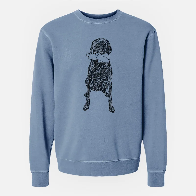 Doodled Lucy Fluff the Chocolate Lab GSP - Unisex Pigment Dyed Crew Sweatshirt Hoodie with Slim Fit Tailored Modern Hoodie with Slim Fit Tailored Modern Doodled Lucy Fluff the Chocolate Lab GSP - Unisex Pigment Dyed Crew Sweatshirt Hoodie with Slim Fit Tailored Modern Hoodie with Slim Fit Tailored Modern
