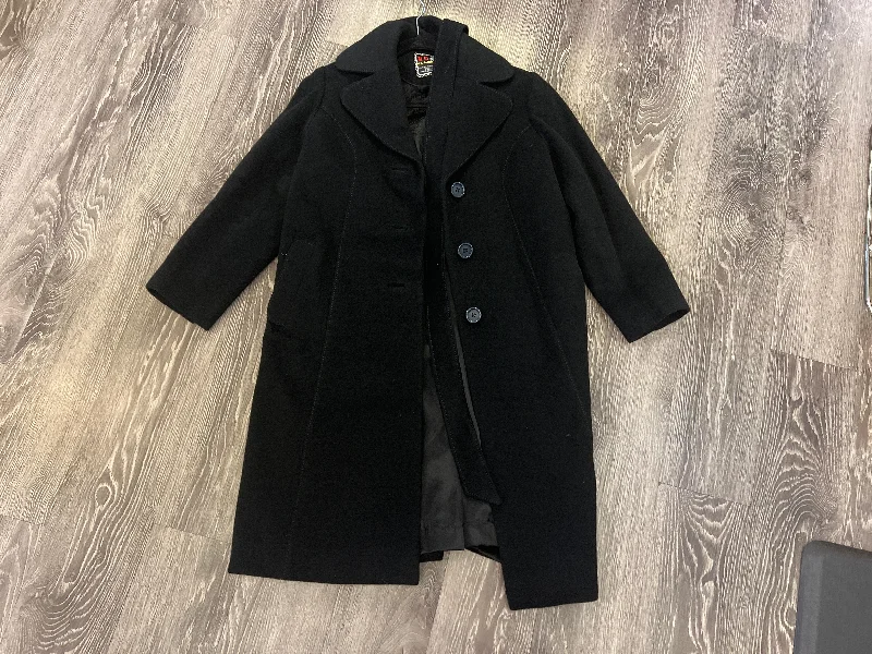 Blue & White Wool Coat (Size Small) Trench Wool Cashmere