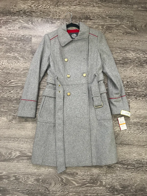 Vince Camuto Wool DoubleBreasted Coat (Size Small) Plaid Tartan Floral