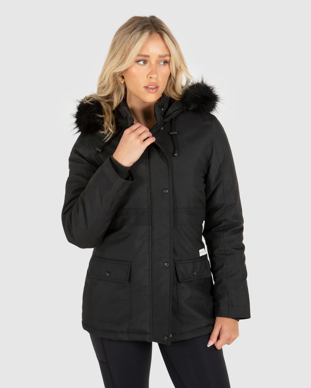 Unit - Ladies Black Aspect Jacket Faux Fur Jacket Real Fur Jacket Shearling Jacket Faux Fur Jacket Real Fur Jacket Shearling Jacket