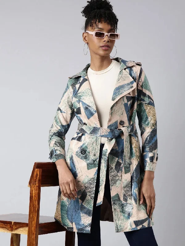 Women Abstract Longline Green Trench Coat-246-Green Toggle Coat Shawl Collar Coat Notch Collar Coat Women Abstract Longline Green Trench Coat-246-Green Toggle Coat Shawl Collar Coat Notch Collar Coat