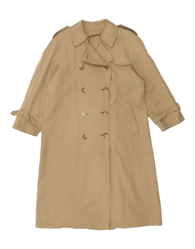 VINTAGE Womens Trench Coat UK 16 Large Beige Cardigan Sweater Pullover