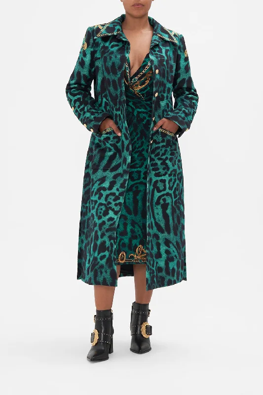 LONG BUTTON FRONT COAT SING MY SONG Turtleneck Wrap Cape