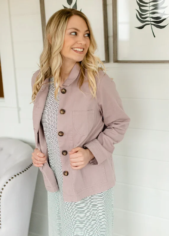 Mauve Button Front Utility Jacket - FINAL SALE One-Shoulder Jacket Off-the-Shoulder Jacket Asymmetrical Jacket One-Shoulder Jacket Off-the-Shoulder Jacket Asymmetrical Jacket Mauve Button Front Utility Jacket - FINAL SALE One-Shoulder Jacket Off-the-Shoulder Jacket Asymmetrical Jacket One-Shoulder Jacket Off-the-Shoulder Jacket Asymmetrical Jacket