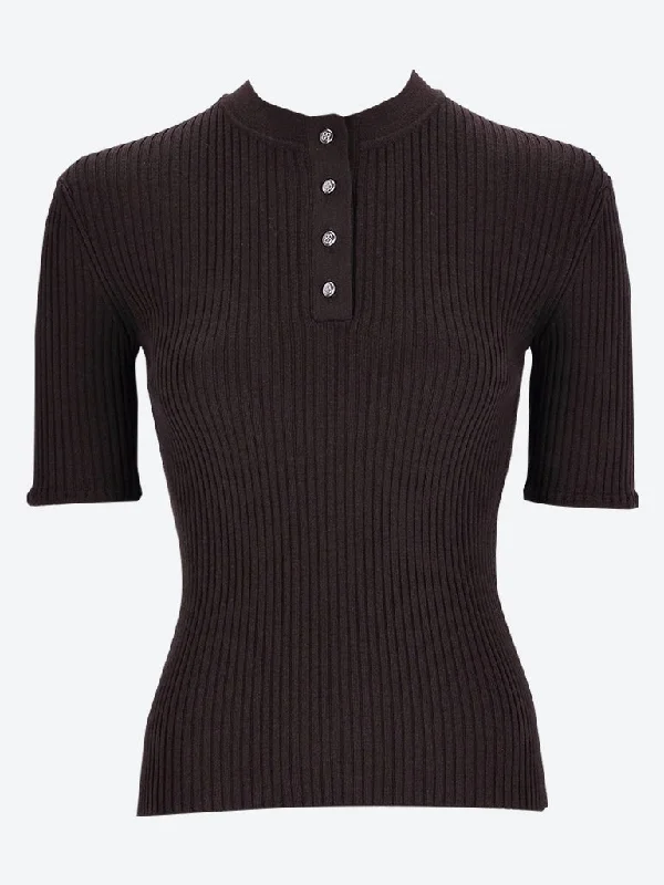 Buttoned knit top Women's Knit Top