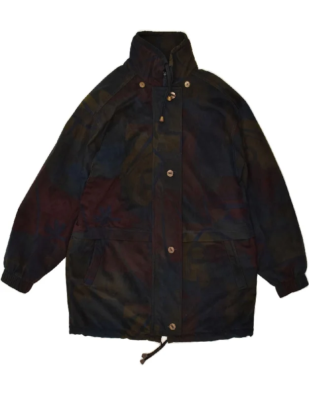 VINTAGE Womens Windbreaker Coat EU 38 Medium Navy Blue Polyester Fleece Down Feather VINTAGE Womens Windbreaker Coat EU 38 Medium Navy Blue Polyester Fleece Down Feather