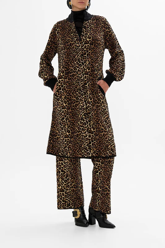 A-LINE COAT AMSTERGLAM Appliqued Beaded Sequined