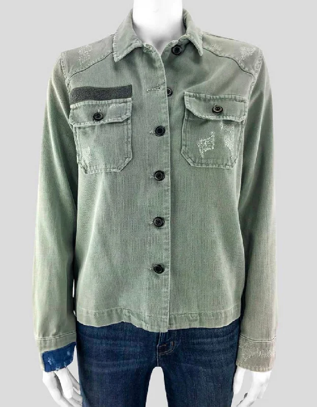 All Saints Army Green Distressed Shirt Denim Jacket Women - 2 US Hooded Jacket Caped Jacket Shawl Collar Jacket Hooded Jacket Caped Jacket Shawl Collar Jacket All Saints Army Green Distressed Shirt Denim Jacket Women - 2 US Hooded Jacket Caped Jacket Shawl Collar Jacket Hooded Jacket Caped Jacket Shawl Collar Jacket