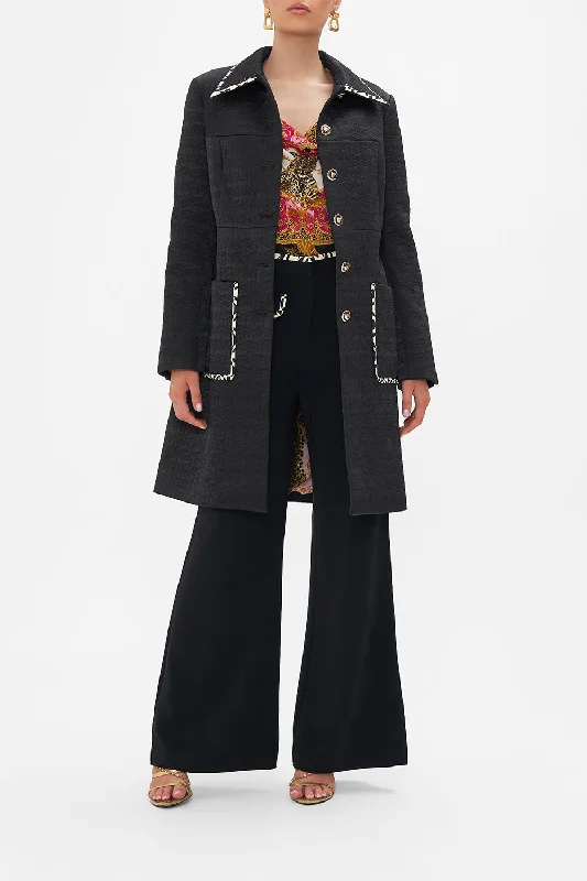 BUTTON FRONT COAT CIAO PALAZZO Suede Jacket Faux Fur Jacket Puffer Jacket