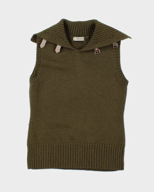 Y2k 00s Wool Sleeveless Knit Top - M Exclusive Knit Top