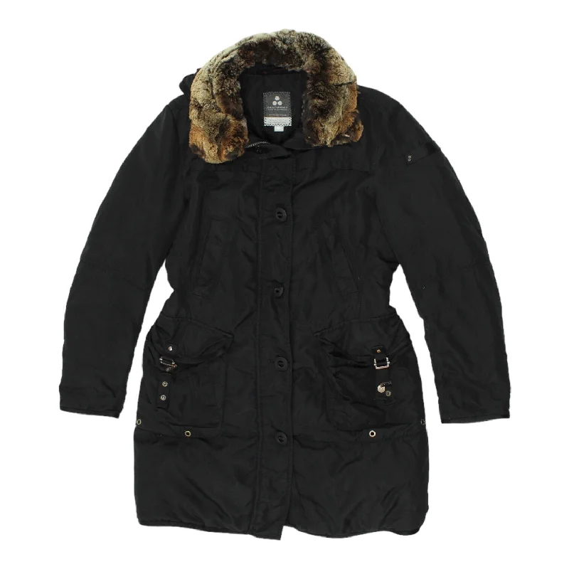 Peuterey Womens Long Black Padded Winter Coat | Vintage High End Designer VTG Wool Cashmere Tweed Peuterey Womens Long Black Padded Winter Coat | Vintage High End Designer VTG Wool Cashmere Tweed