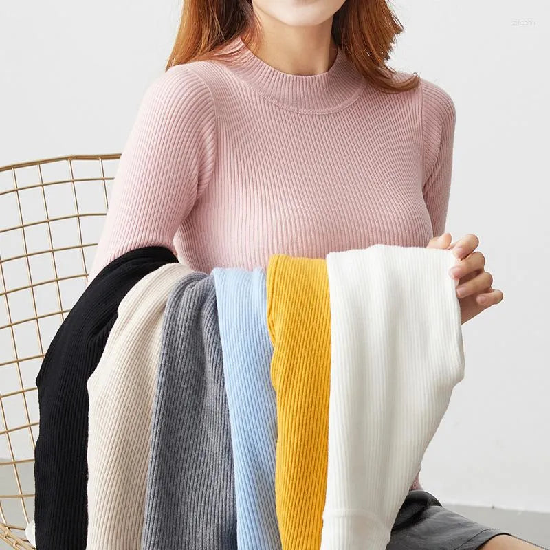 Women's Long Sleeve Solid Color Knit Top 321131 Elegant Knit Top