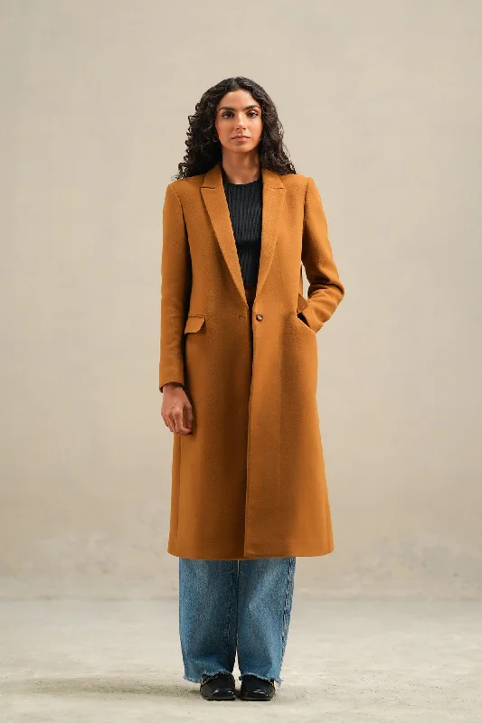 LONG COAT (E2011/108/218) Cuffed Rolled Raglan
