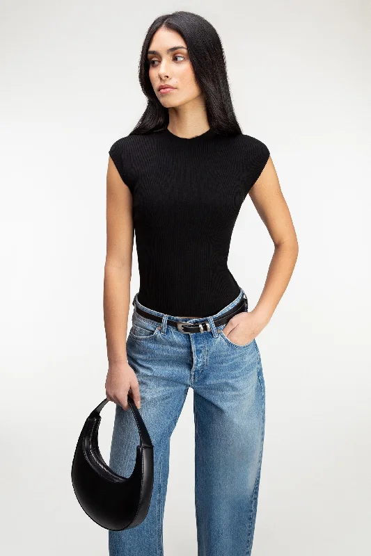 CLASSIC SLEEVELESS KNIT TOP Cotton Knit Shirt