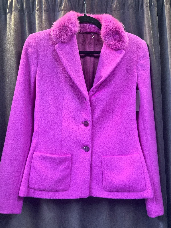 Pucci Emilio Angora Fuscia Fur Coat (Size 8) Cardigan Sweater Pullover