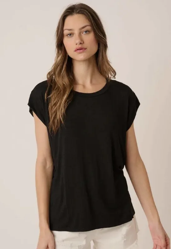 Bamboo Round Neck Dolman Sleeve Knit Top High-End Knit Shirt