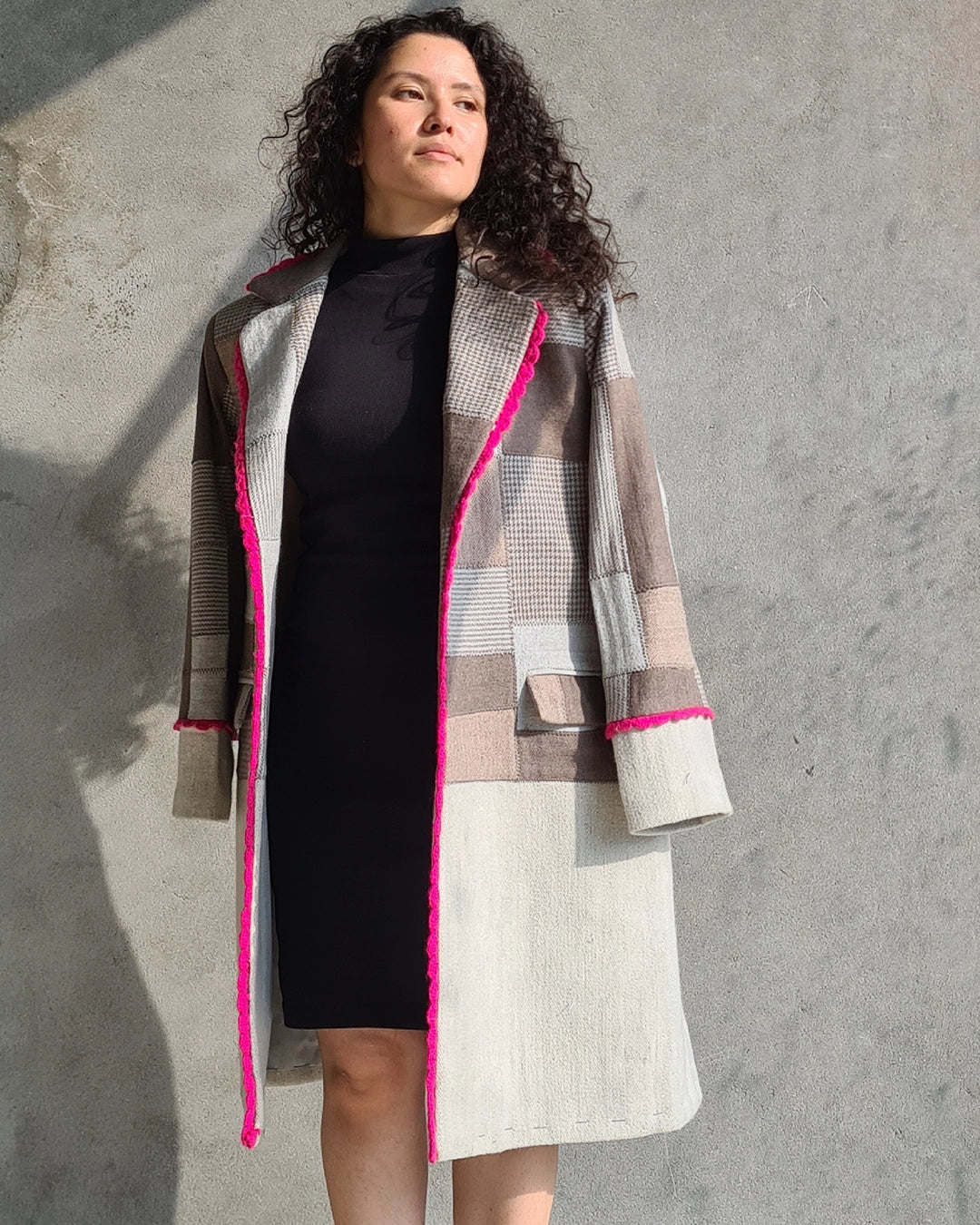 2nd:LIFE WOOL COAT Boat Neck Jacket Square Neck Jacket One-Shoulder Jacket