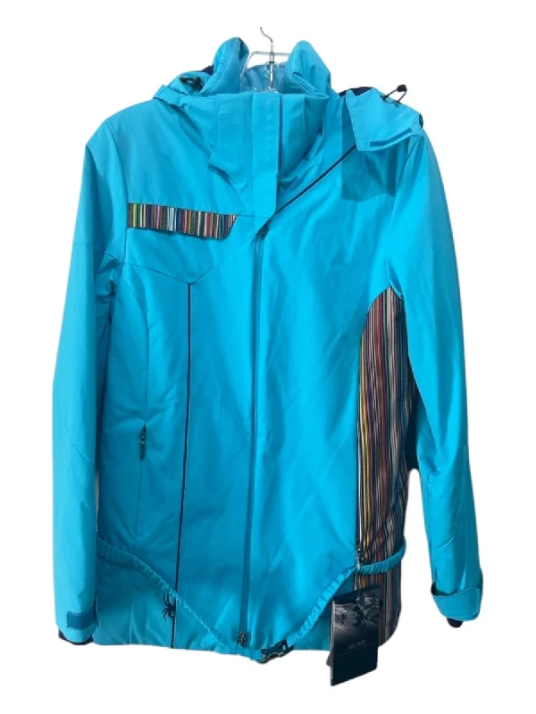 Spyder Size 6 Blue & Multi Nylon Zip Hood Zip Pockets Velcro Coat Toggle Coat Shawl Collar Coat Notch Collar Coat Spyder Size 6 Blue & Multi Nylon Zip Hood Zip Pockets Velcro Coat Toggle Coat Shawl Collar Coat Notch Collar Coat